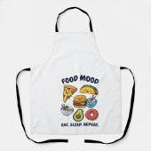 Kawaii Fast Food Mood Patterns エプロン (正面)