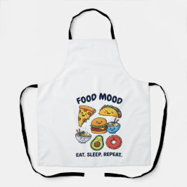 Kawaii Fast Food Mood Patterns エプロン