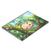 Kawaii Forest Owl Spiral Notebook ノートブック (左側)