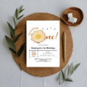 Kawaii Fried Egg 1st Birthday 招待状