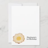 Kawaii Fried Egg 1st Birthday 招待状 (裏面)