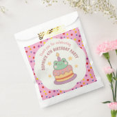 Kawaii Frog Birthday Cake Custom フェイバーバッグ (封をした状態)