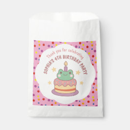 Kawaii Frog Birthday Cake Custom フェイバーバッグ