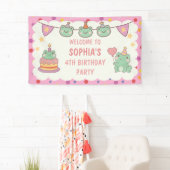 Kawaii Frog Custom Birthday 横断幕 (インサイチュ)