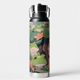 Kawaii Frog Girl Bottle Anime Nature Design Gift ウォーターボトル