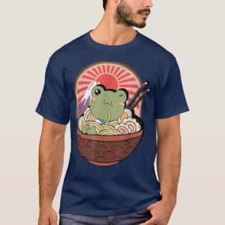 Kawaii Frog Ramen Japanese Noodle Anime Frog Kids  Tシャツ