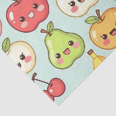 Kawaii Fruit Seamless Pattern Cute Cartoon 薄葉紙 (詳細)