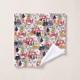 kawaii funny pet design - cute animal lover  ウォッシュタオル