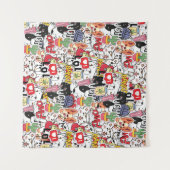 kawaii funny pet design - cute animal lover  タペストリー (正面(横))