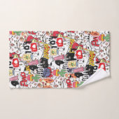 kawaii funny pet design - cute animal lover  ハンドタオル (ハンドタオル)