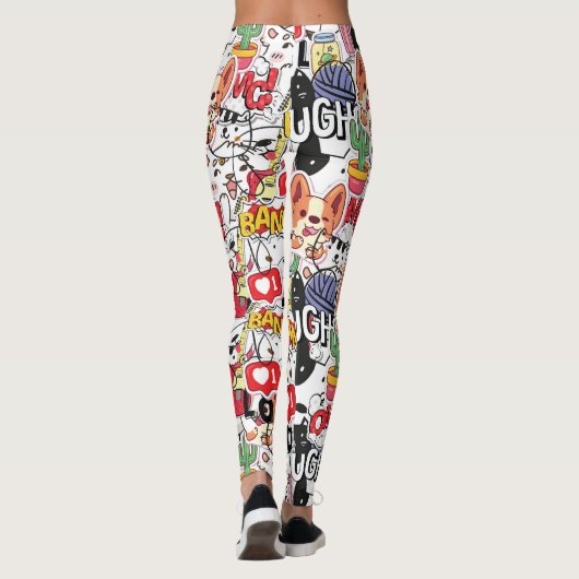 kawaii funny pet design - cute animal lover  レギンス (裏面)