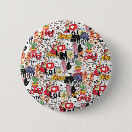 kawaii funny pet design - cute animal lover  缶バッジ