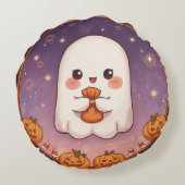 Kawaii Ghost Round Pillow  ラウンドクッション (裏面)