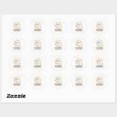 Kawaii Ghost Sticker | Cute Halloween Sticker ラウンドシール (シート)