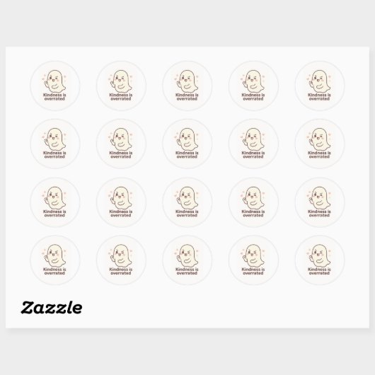 Kawaii Ghost Sticker | Cute Halloween Sticker  ラウンドシール (シート)