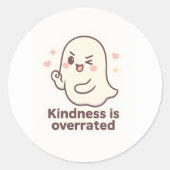 Kawaii Ghost Sticker | Cute Halloween Sticker ラウンドシール (正面)