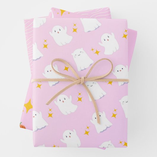 Kawaii ghost wrapping paper ラッピングペーパーシート (インサイチュ)