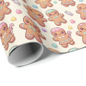 Kawaii Gingerbread Crew2 ラッピングペーパー (ロールコーナー)