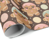 Kawaii Gingerbread Crew ラッピングペーパー (ロールコーナー)