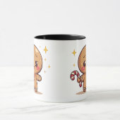 Kawaii Gingerbread Man Cute Christmas Coffee Mug マグカップ (中央)