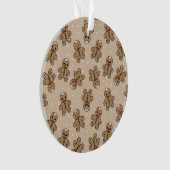 Kawaii Gingerbread Man Pattern  オーナメント (正面)