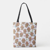 Kawaii Gingerbread Men Christmas Tote Bag トートバッグ (裏面)
