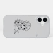 Kawaii Girl iPhone 16 Protective Case – Cute Anime iPhone 16ケース (裏面横)
