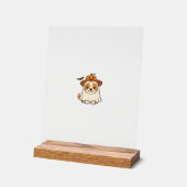 Kawaii Halloween Dog � Pumpkin Ghost Puppy Sticker アクリルサイン (傾斜)
