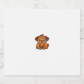 Kawaii Halloween Dog � Pumpkin Puppy Sticker Class スパークリングワインラベル (シングルラベル)