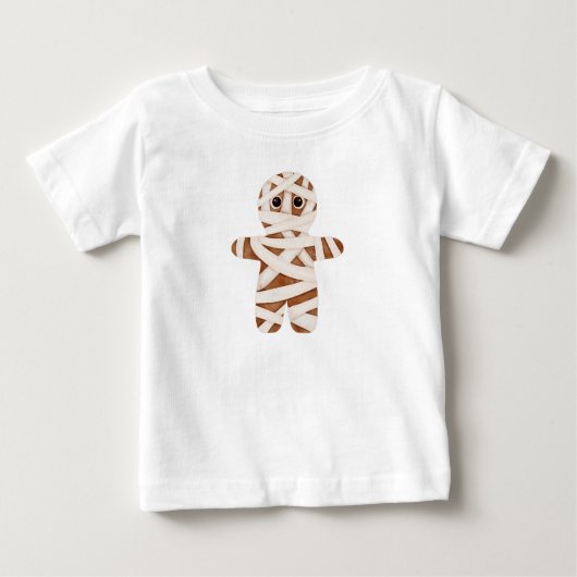 Kawaii Halloween Mummy Decoration ベビーTシャツ (正面)