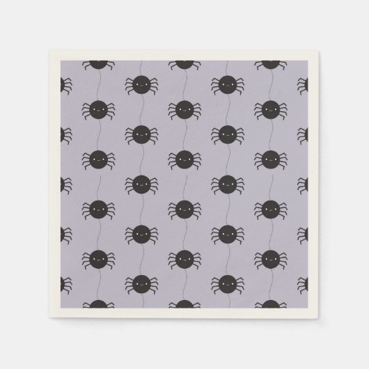 Kawaii Halloween Spiders スタンダードカクテルナプキン (正面)