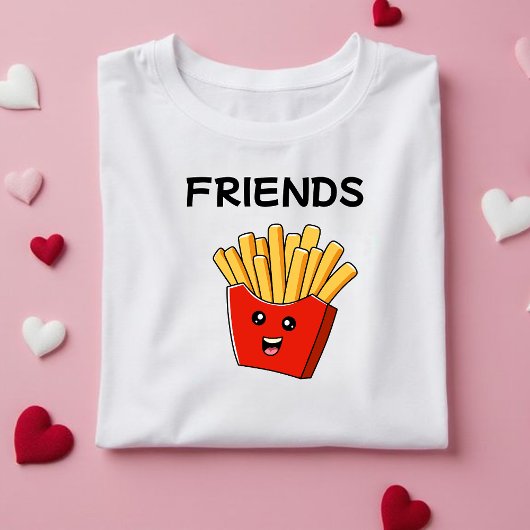 Kawaii hamburger and French fries T-shirt for coup Tシャツ