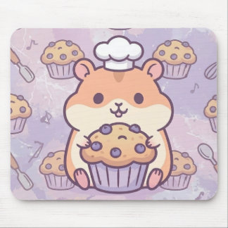 Kawaii Hamster Muffin Mouse Pad マウスパッド