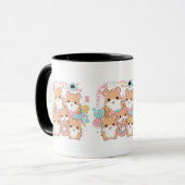 Kawaii Hamster Rings Squad Art マグカップ (正面左)