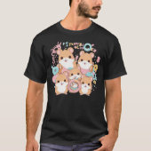 Kawaii Hamster Rings Squad Art Tシャツ (正面)