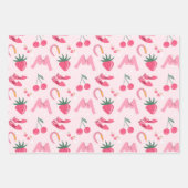 Kawaii Hand-drawn Girly Things Seamless Pattern ラッピングペーパーシート (正面3)