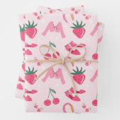 Kawaii Hand-drawn Girly Things Seamless Pattern ラッピングペーパーシート (インサイチュ)