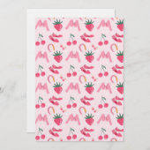 Kawaii Hand-drawn Girly Things Seamless Pattern 招待状 (正面/裏面)