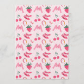 Kawaii Hand-drawn Girly Things Seamless Pattern 招待状 (正面)