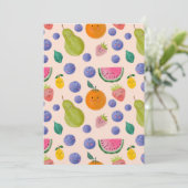 Kawaii Hand-drawn Happy Fruits 招待状 (スタンド正面)