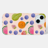 Kawaii Hand-drawn Happy Fruits Case-Mate iPhoneケース (裏面 (横))