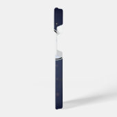 Kawaii Happy Cloud Gold Hearts Blue iPhoneケース (左側面)