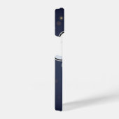 Kawaii Happy Cloud Gold Hearts Blue iPhoneケース (右側面)