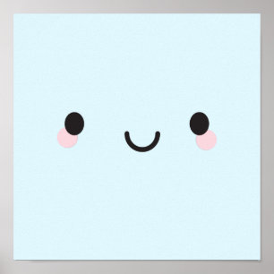 Kawaii Happy Face ポスター