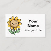 Kawaii Happy Yellow Sunflower  名刺 (正面)