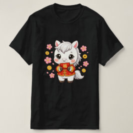 Kawaii Horse Chinese New Year 2026 Tシャツ