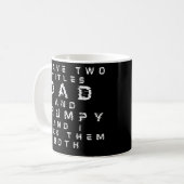 Kawaii I Have Two Titles Dad Grumpy Proud Parent コーヒーマグカップ (正面左)