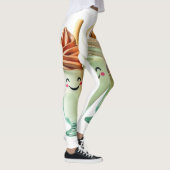 Kawaii Ice Cream Trio Cute Dessert Characters レギンス (右)