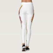 Kawaii Ice Cream Trio Cute Dessert Characters レギンス (裏面)