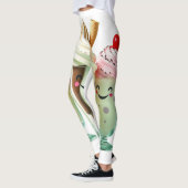 Kawaii Ice Cream Trio Cute Dessert Characters レギンス (左)